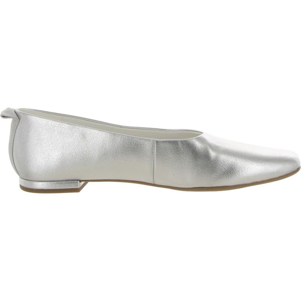 Franco Sarto Womens Vana Silver Faux Leather Slip On Ballet Flats Shoes NWOB - Picture 3 of 4